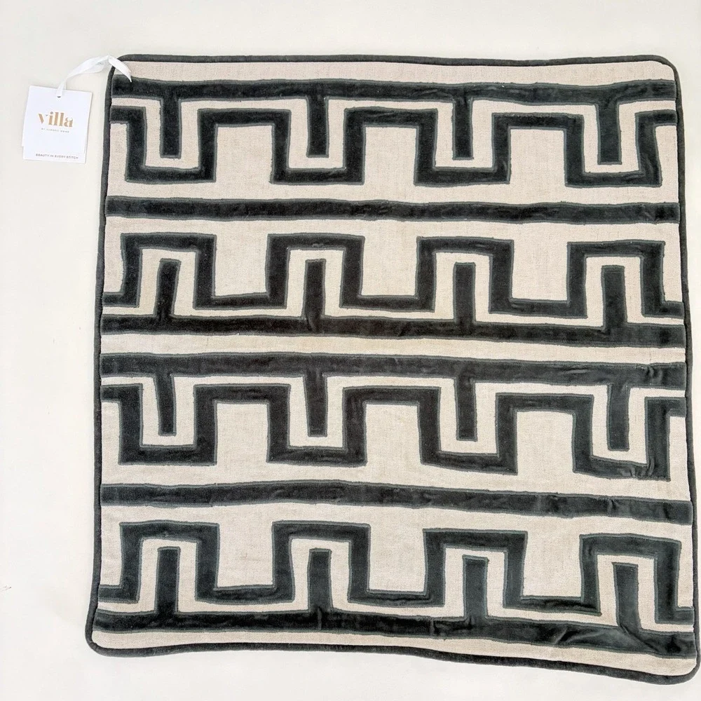 Villa Classic Home Arlo Forest Green 22x22 Pillow Cover Pottery Barn Velvet Lin